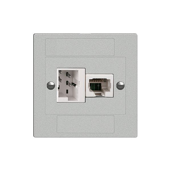 UP-Dose xDSL RJ45/TT83 silver ITplus EDIZIOdue mit Filter