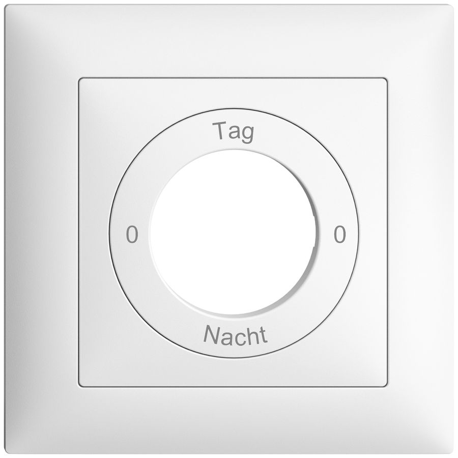 Kit front. 0-Tag-0-Nacht EDIZIOdue blanc 88×88mm pour interr.rot