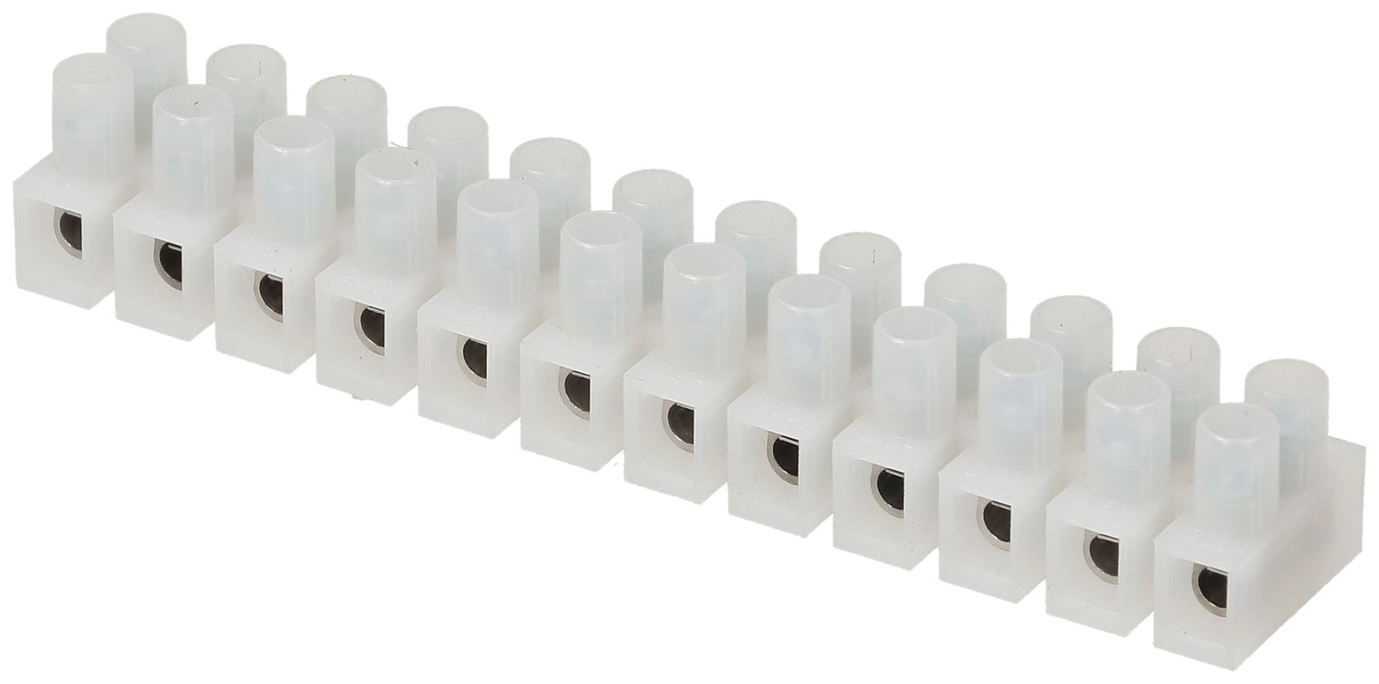 Barrette de bornes Adels-Contact 12P 0.5…2.5mm² 24A 450V entraxe 8mm blanc