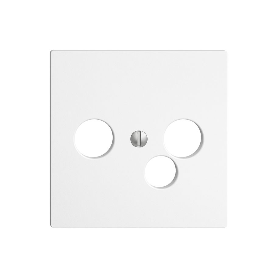 Placca frontale Feller EDIZIOdue per presa di R-TV-data, bianco