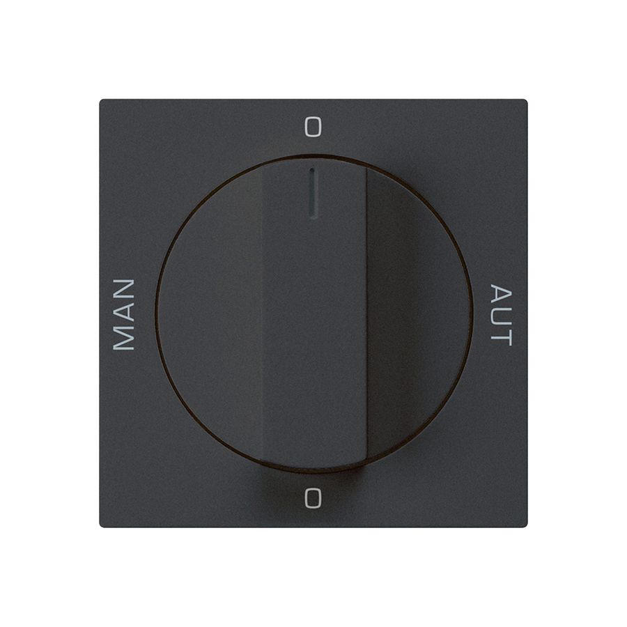 Frontset für Drehschalter S2 schwarz 60×60 kallysto 0-Hand-0-Aut.