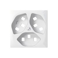 Frontplatte SIDUS weiss glänzend zu 3×T23/1 mit shutter