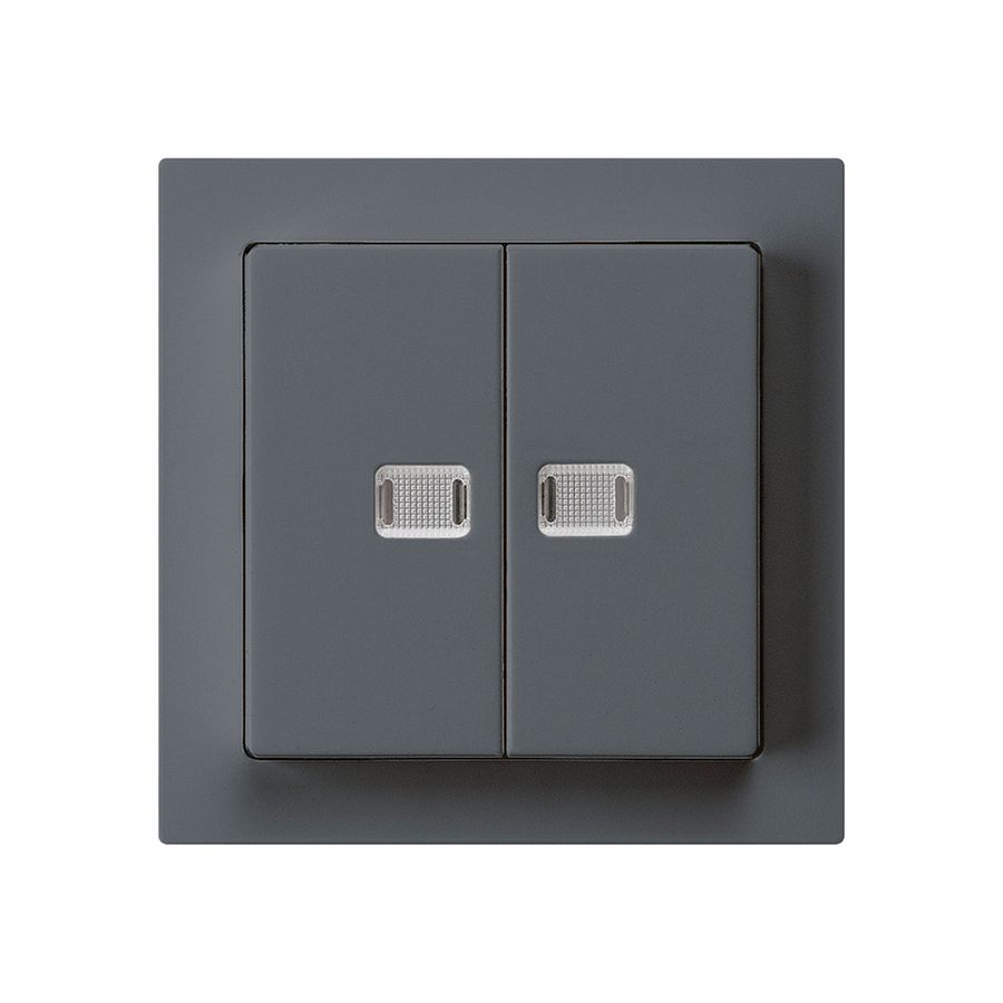 UP-Leuchtdruckschalter kallysto 1/3+3/1 mit 2 Linsen anthrazit