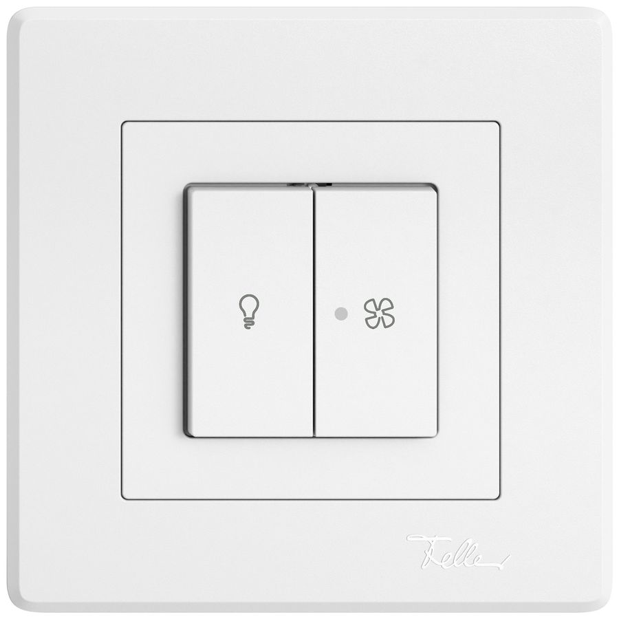 UP-Montageset EDIZIO.liv SNAPFIX® f.Licht&Venti m.2 Knöpfen m.Frontlinse ws