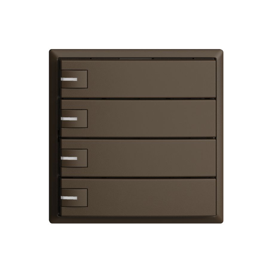 UP-Universaltaster 4×1T Steckklemme EDIZIOdue coffee, mit LED