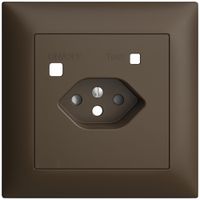 Frontset EDIZIOdue zu FI-Steckdose FMI, T13, shutter, coffee