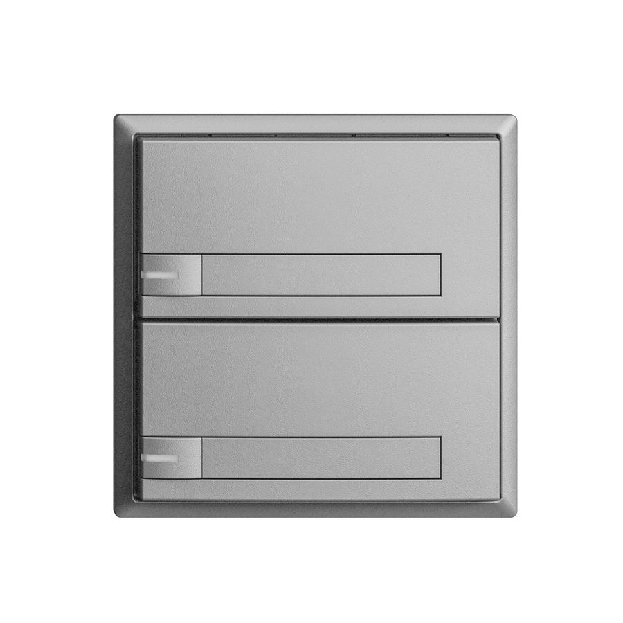 Poussoir KNX RGB EDUE, 250mW, a.LED RGB, a.papier, 2×poussoir, 1×touche, si