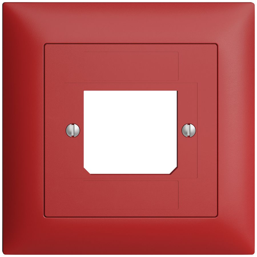 Frontset EDIZIOdue berry 88×88mm 1×TT 3×RJ