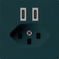 USB-Ladesteckdose Hager kallysto C-C 20W+T23 5V 60×60mm schwarz