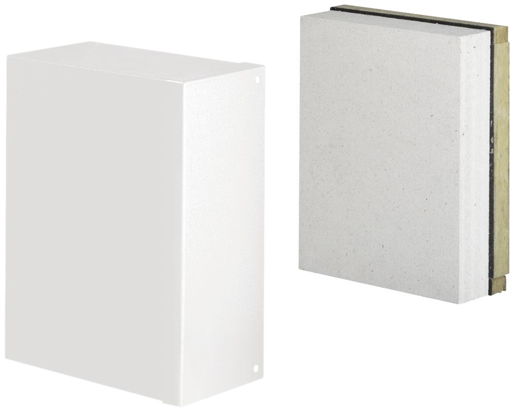 Embout de fermeture tehalit FWK 90 E60/E30 100×160mm, blanc traffic