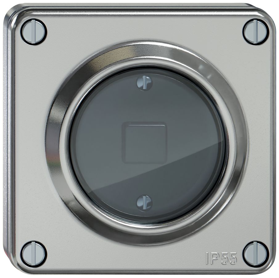 Interruttore stazione secondaria INC ELEMENT Wiser 1c 1t alluminio