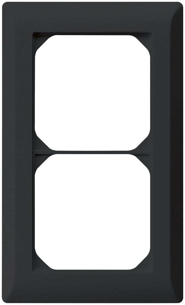 UP-Abdeckrahmen kallysto.line 2×1 schwarz 92×152mm