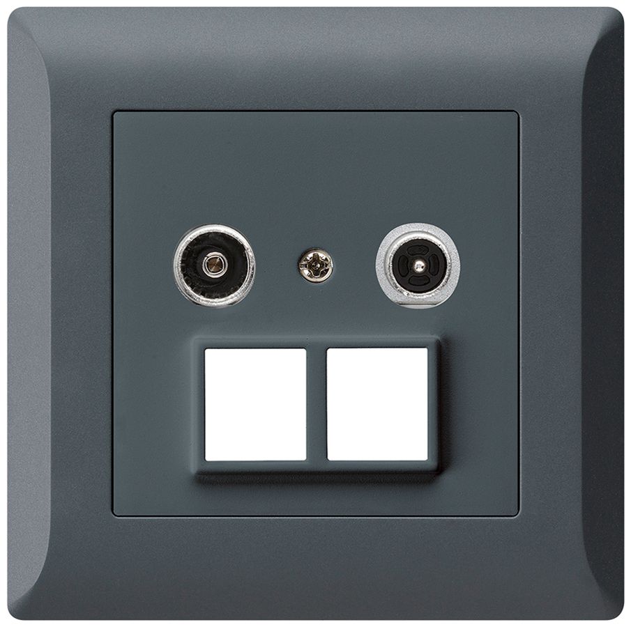 Prise multimédia ENC kallysto.line R/TV 11dB 2GHz anthracite