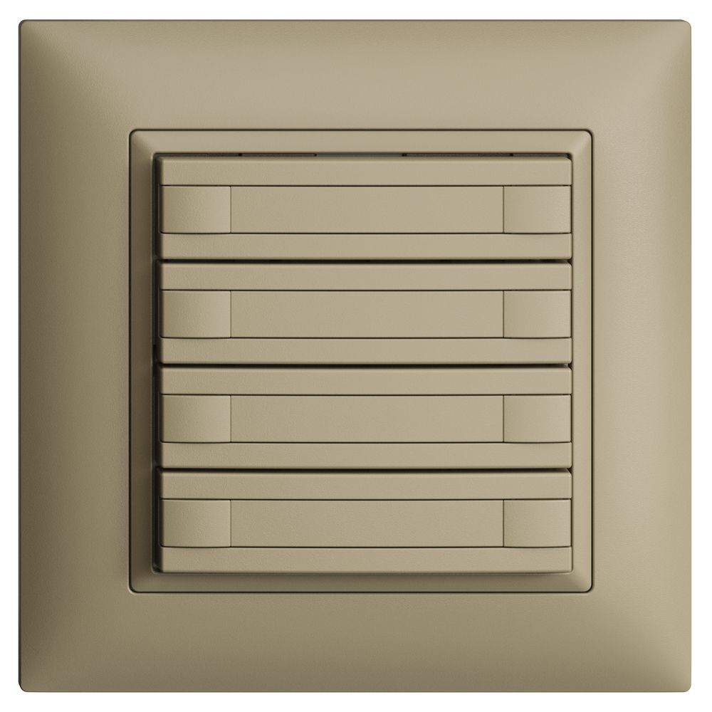 UP-KNX-Taster RGB EDUE FMI, 250mW, o.LED, m.Papier, 4×Taste, 2×Tastenb., sa