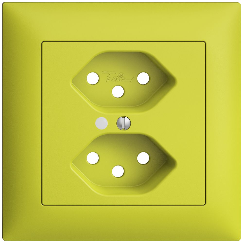 UP-Frontset EDIZIOdue lemon 88×88mm 2×T13 mit Linse