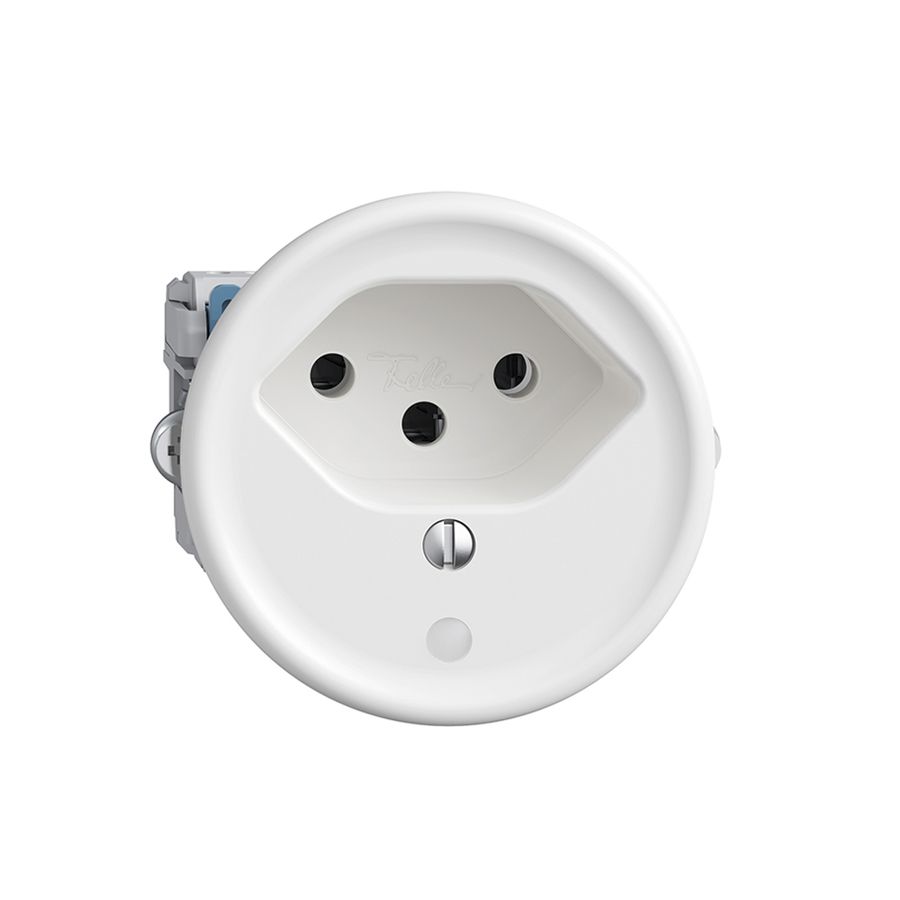 Steckdose Sdue Q, 1×T13, mit LED, weiss