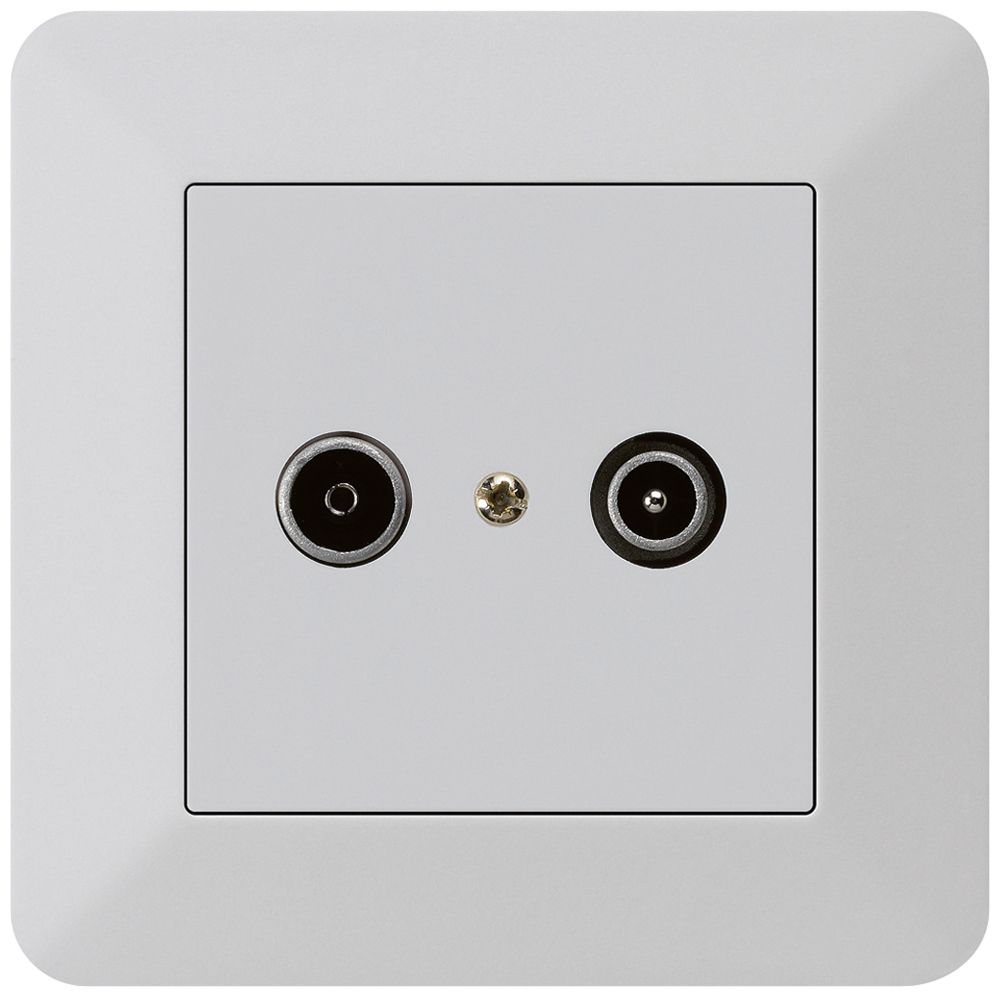 Prise de passage ENC kallysto.trend R/TV 14dB gris clair