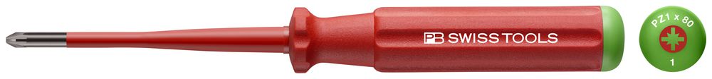 Tournevis cruciforme PB PZ grd.1×80mm VDE 1000VAC/1500VDC, DIN7438