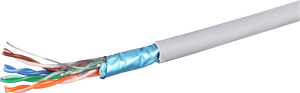 Datenkabel Kat. 5e F/UTP 4x2xAWG24/1, grau LSZH