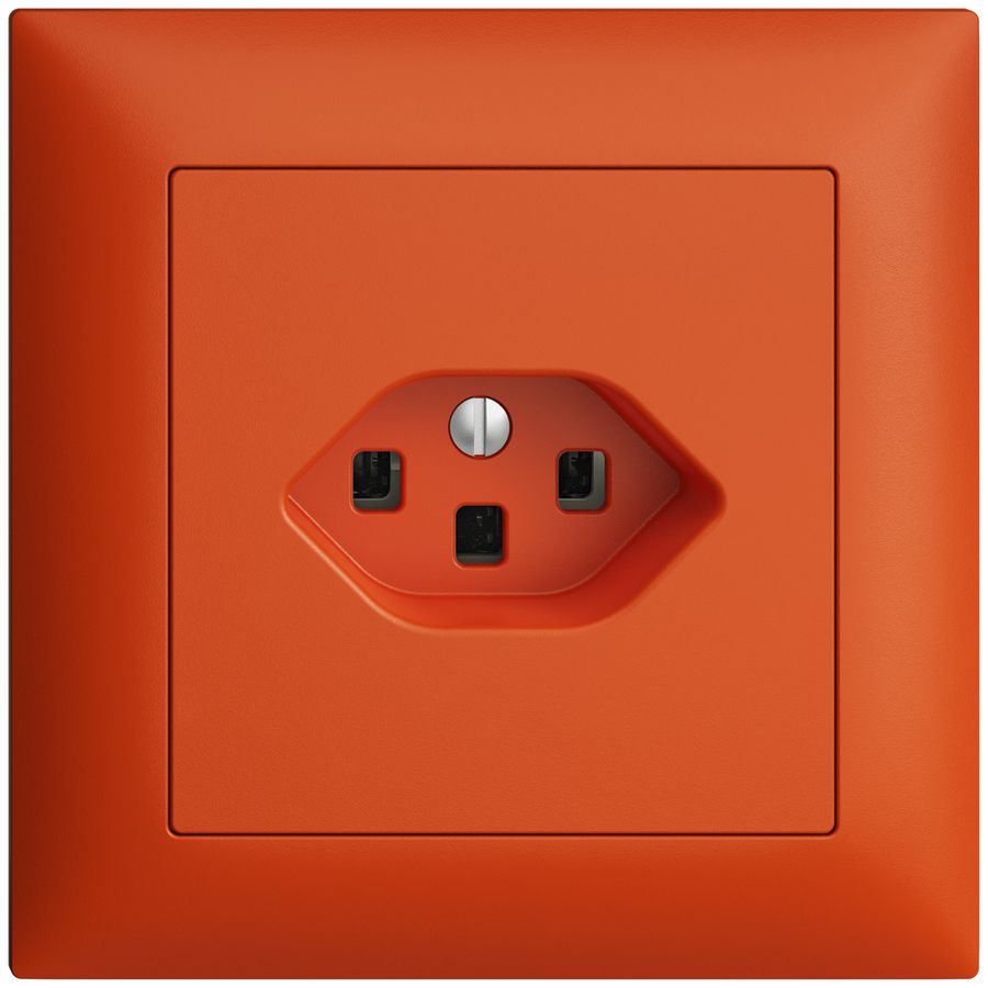 UP-Steckdose EDIZIOdue T23 16A orange, mit Steckklemmen