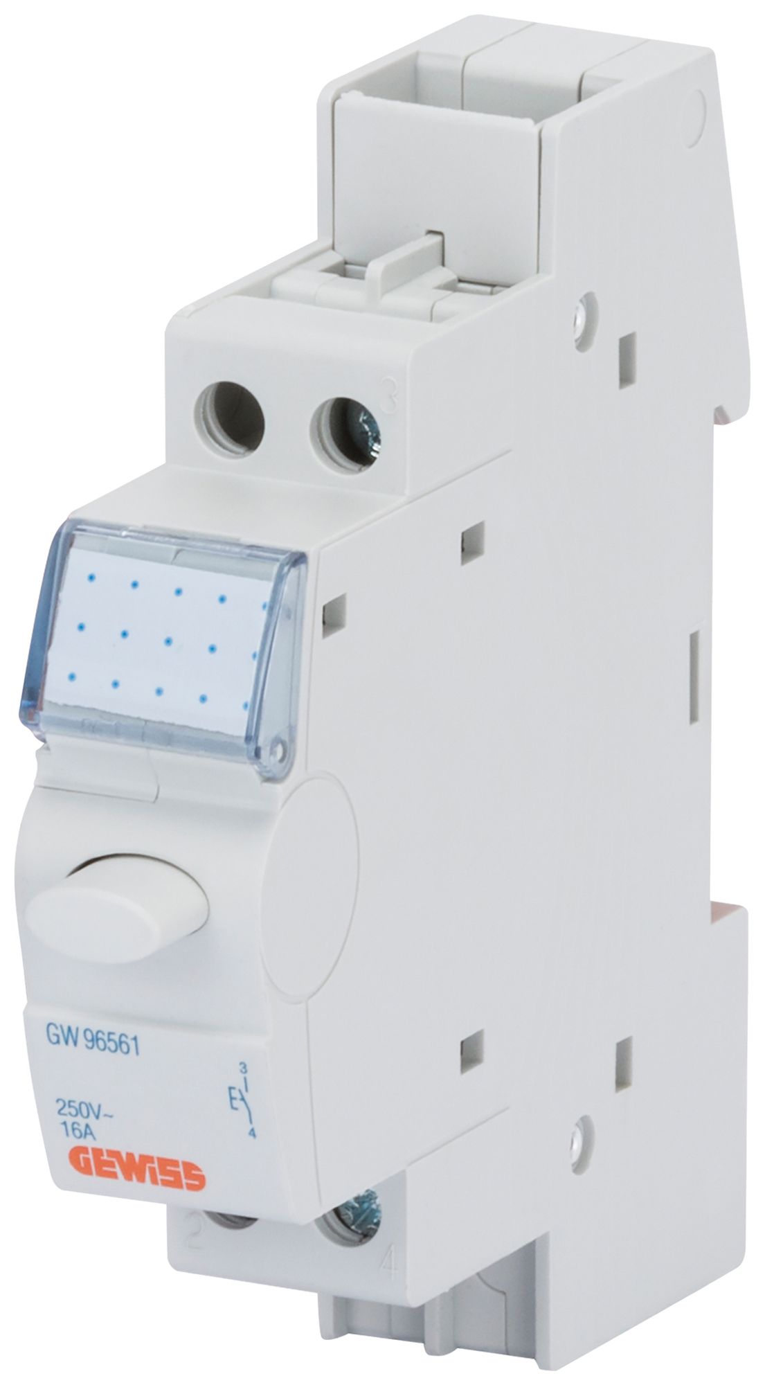 REG-Drucktaster Gewiss 90 AM 16A 250V 1NO grau 1TE