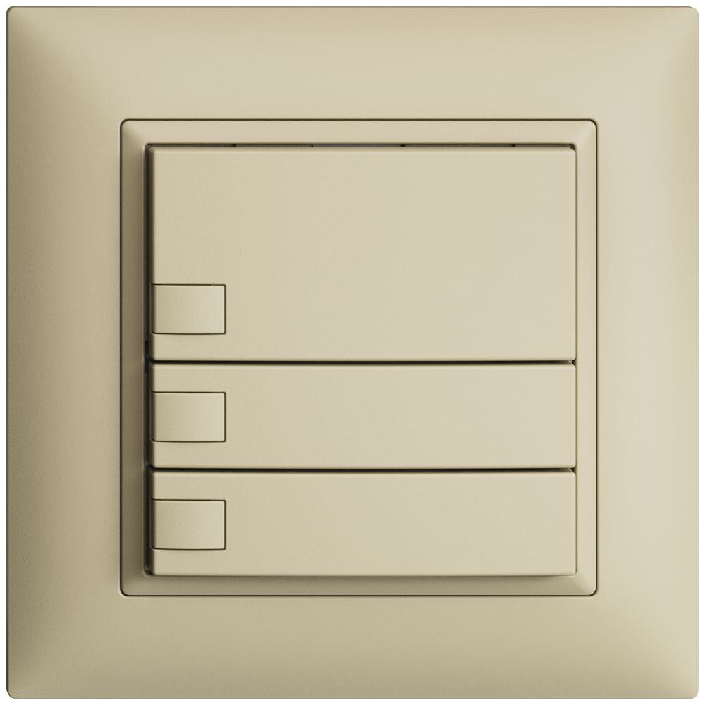 Poussoir ENC KNX 3× EDIZIOdue vanille RGB sans LED