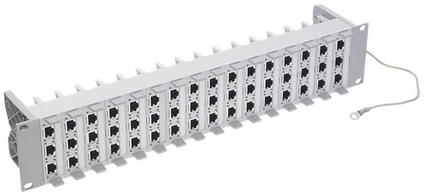 Rangierfeld Global 19" 2HE 48×RJ45/s Kat.6 (Real10) R&M
