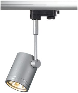 Strahler SLV BIMA GU10 50W mit 3-Phasen-Adapter IP20 silbergrau
