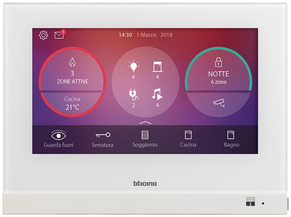 Hometouch video Legrand MyHOME, schermo 7" bianco