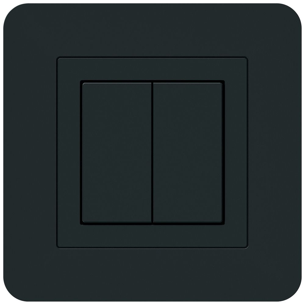 Poussoir KNX ENC Hager BA kallysto.trend C double 94×94mm noir