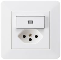 Combinazione luminosa INC A-R/1P+T13 bianco kallysto.trend protezione bambini