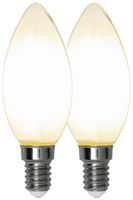 LED-Lampe E14 4.5W 470lm 2700K opal Ø35×97mm Duo Pack