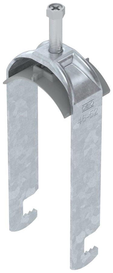 Fixation rapide BET 2056 pied à F mat.synthétique 46…52mm 2×câble acier Zn-ch-im