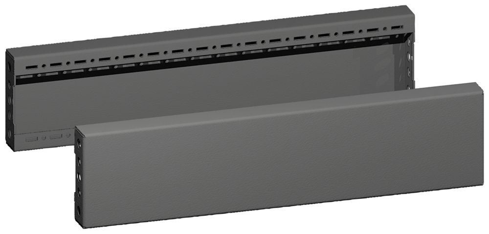 Cache-socle Rittal VX 8660.033 600×100×29mm kit latéral acier noir