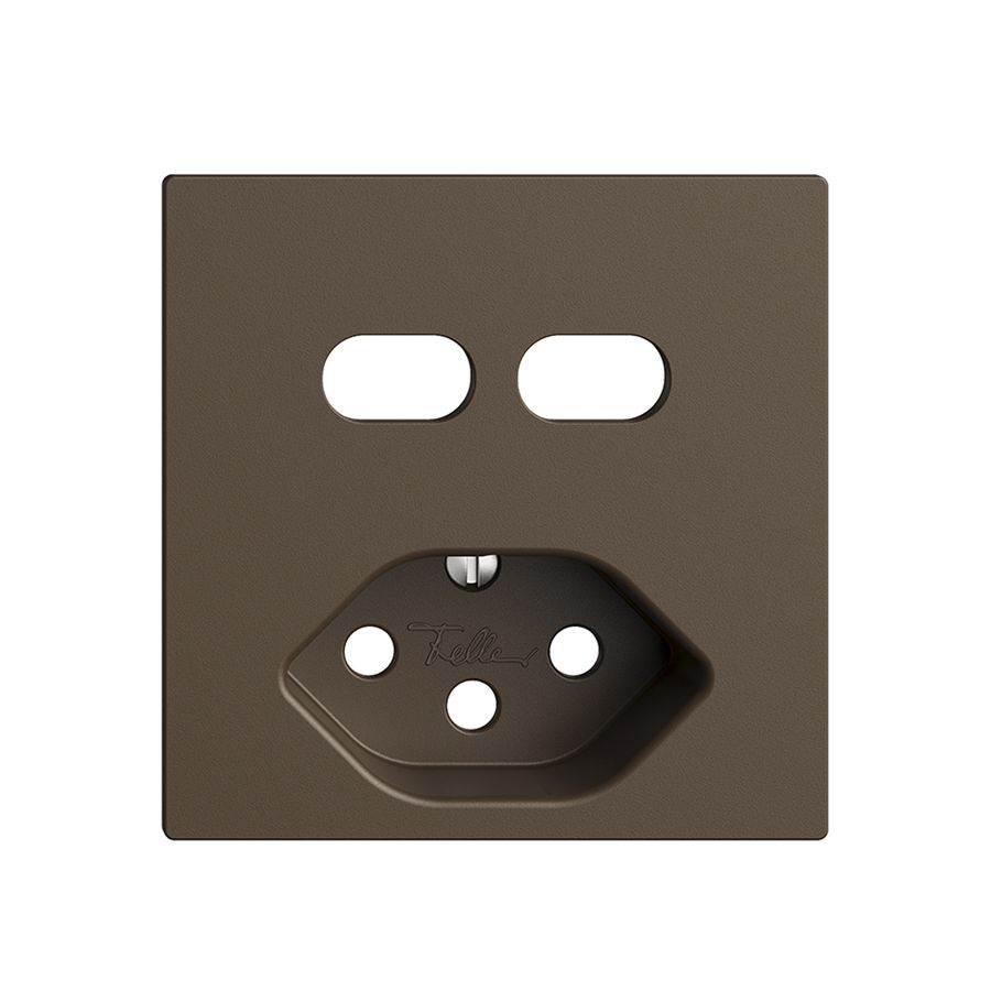 Montageset Feller EDIZIOdue für Steckdose USB 2×Typ C + Typ 13 coffee