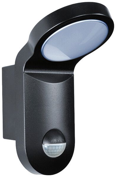 Lampada automatica LED ESYLUX AOL 100 LED 3K, 140°, nero