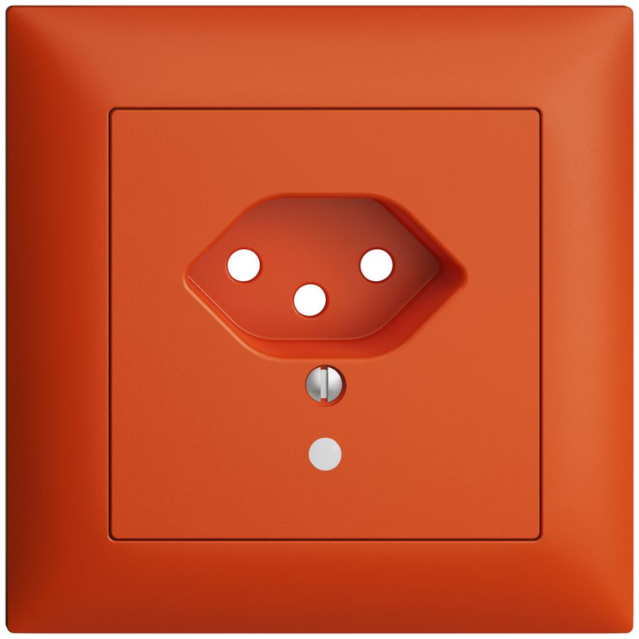 UP-Frontset EDIZIOdue T13 orange 88×88mm mit Linse