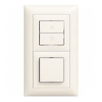 UP-Kombination EDIZIOdue Storenschalter+ S3 weiss vertikal