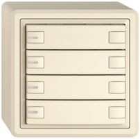 Poussoir KNX RGB AP EDIZIO.liv SNAPFIX® capteur temp.RGB-LED 4× comm.2T cr