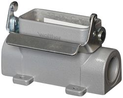 Sockelgehäuse Walther PROCON T701510MS, Stutzen 2×M20, H=52mm, Al