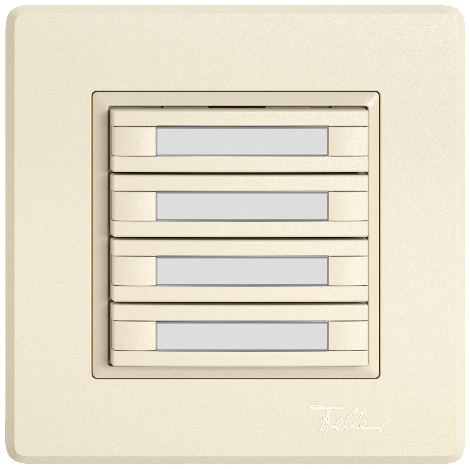 Poussoir KNX RGB ENC EDIZIO.liv SNAPFIX® capteur temp.s.LED étiqu.4× comm.2T cr