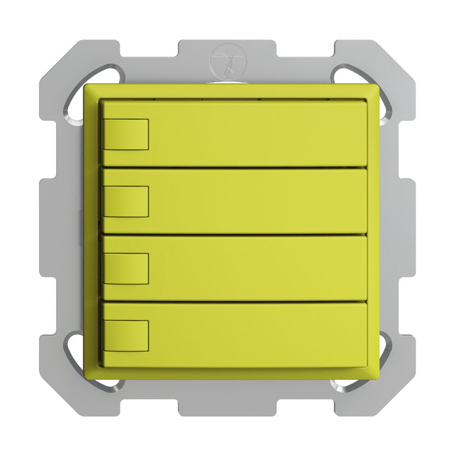 UP-KNX-Taster RGB EDUE, 250mW, o.LED, 4×Taste, 1×Tastenb., lem