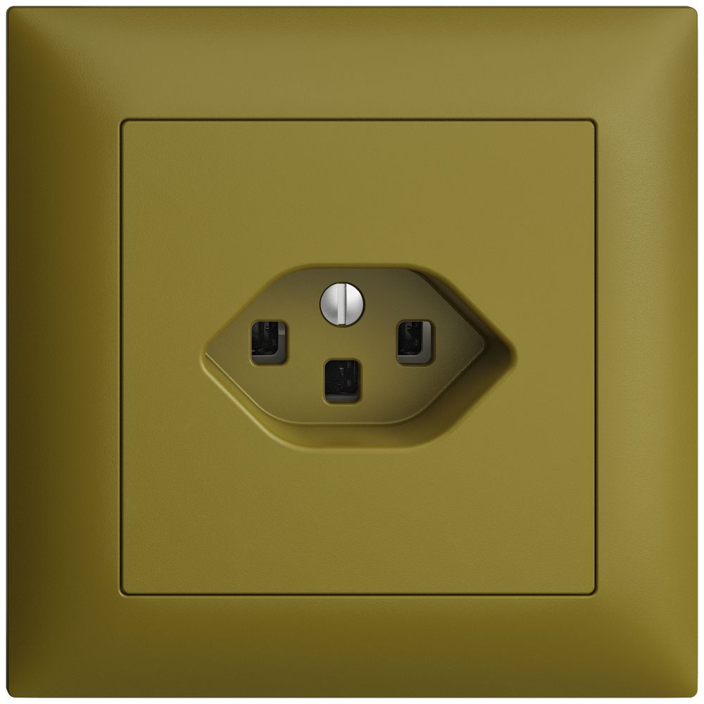 UP-Steckdose EDIZIOdue T23 16A olive, mit Steckklemmen