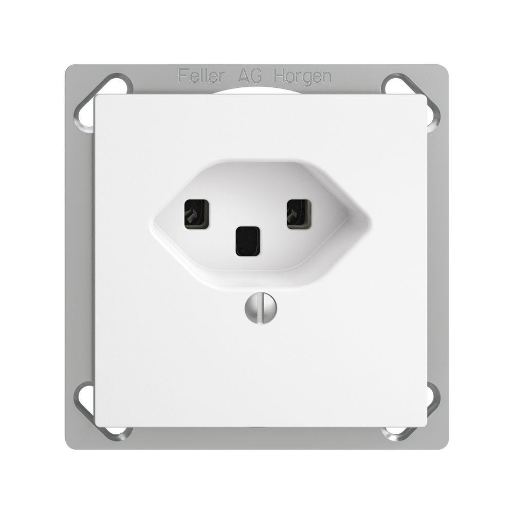 Prise INC EDIZIOdue T23 16A blanc, bornes à vis