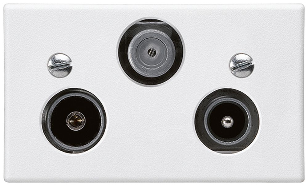 Prise d'antenne INC FLF R-TV-SAT blanc