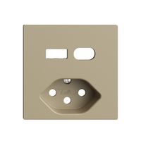 Kit di montaggio Feller EDIZIOdue per presa USB tipo A+C + tipo 13 sand