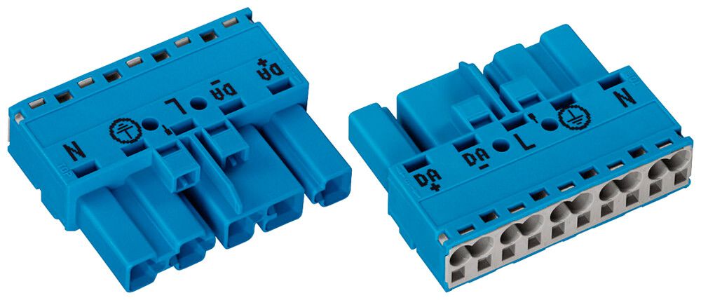 Steckvorrichtung WAGO WINSTA MIDI mit Stecker 5L 2×0.5…4mm² blau