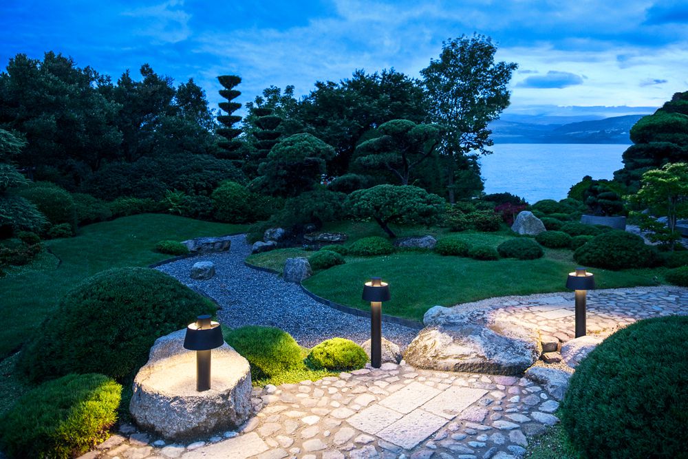 Borne lumineuse SLV PHOTONI 45 E27 1×0…13W IP55 plaque de base 250×450mm noir