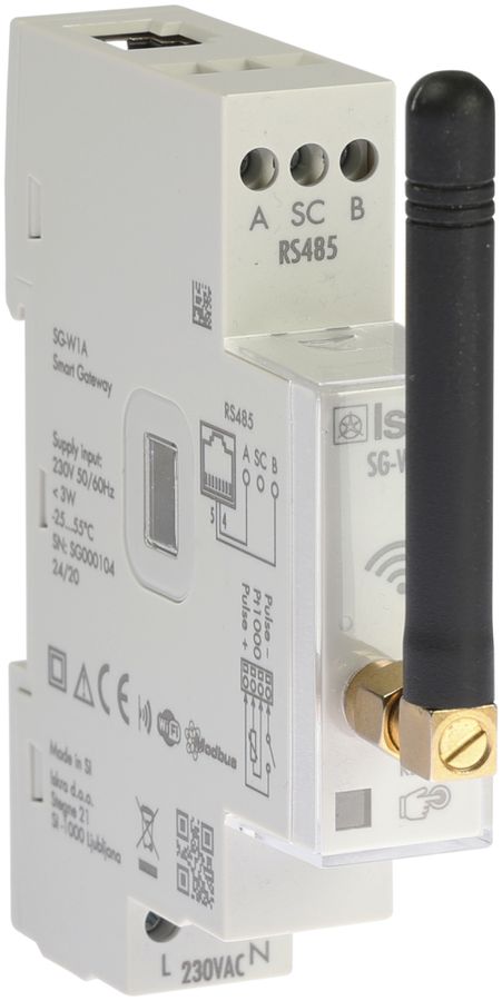 Gateway Smart AMD WIFI, antenna esterna, 230V, RS485, 2 porte IR, 1UM