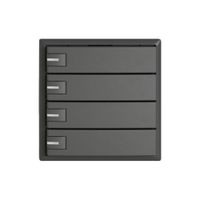 Poussoir KNX RGB EDIZIO.liv SNAPFIX® capteur temp.RGB-LED 4× comm.1T grf